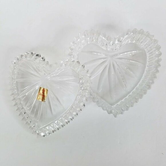 Nachtman Bleikristalln Crystal Heart Lid 4" x 4" Trinket Box Made in Germany - Picture 3 of 6